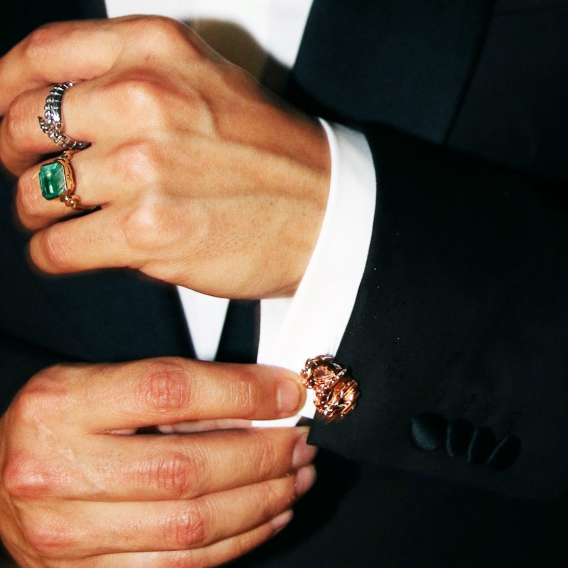 Lovers Croc Tail Cufflinks in 18ct Rose Gold