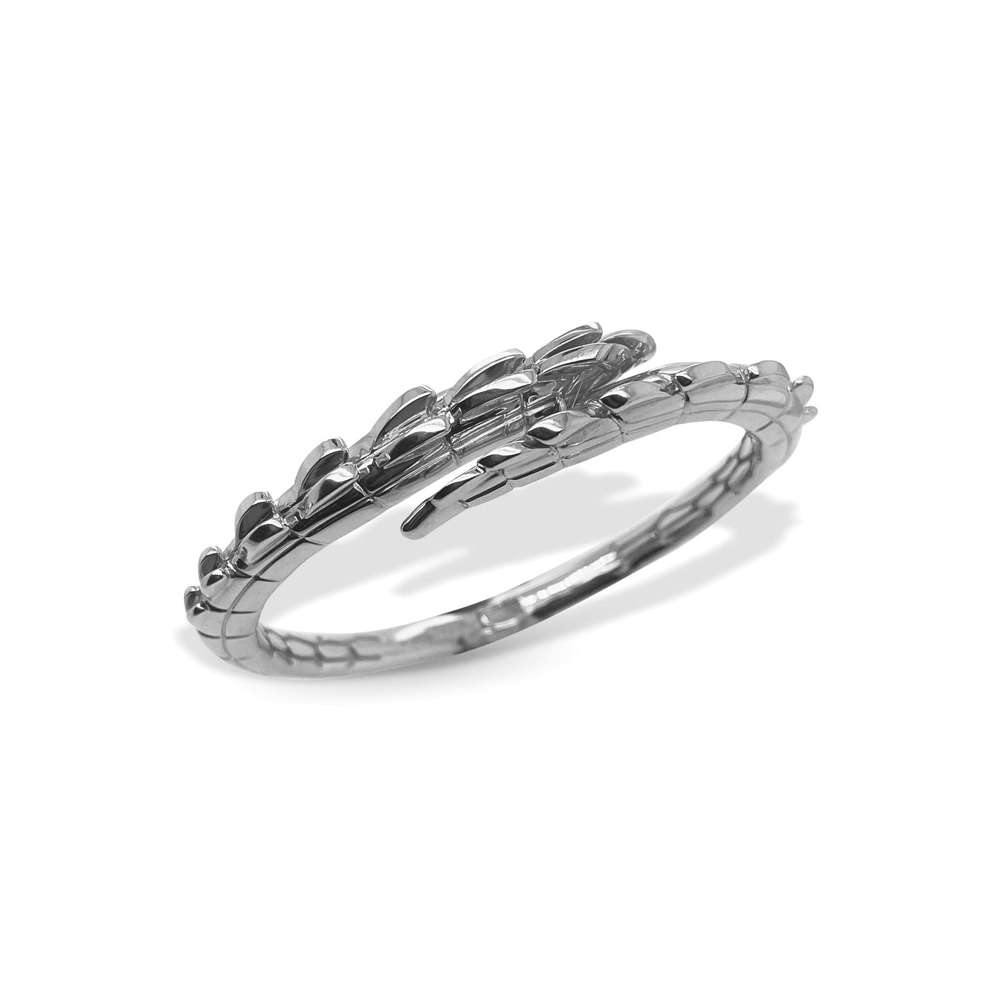 Croc Tail cuff in 18ct White Gold