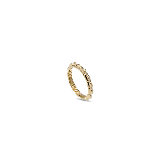 Croc Tail Stacker ring in 18ct Yellow Gold