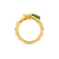 Lover's Croc ring in Tsavorite and 18ct Yellow Gold
