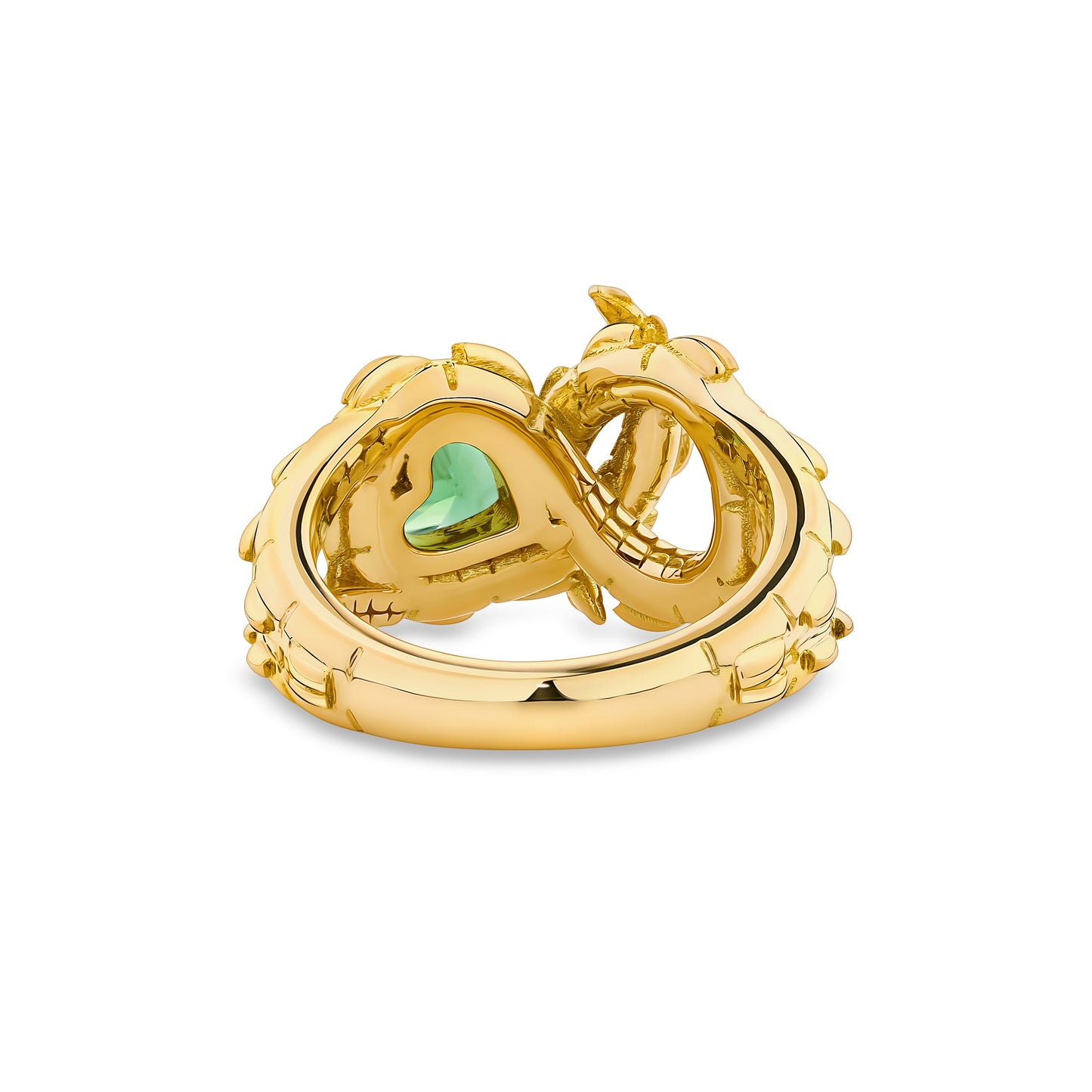 Lover's Croc ring in Tsavorite and 18ct Yellow Gold