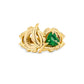 Lover's Croc ring in Tsavorite and 18ct Yellow Gold