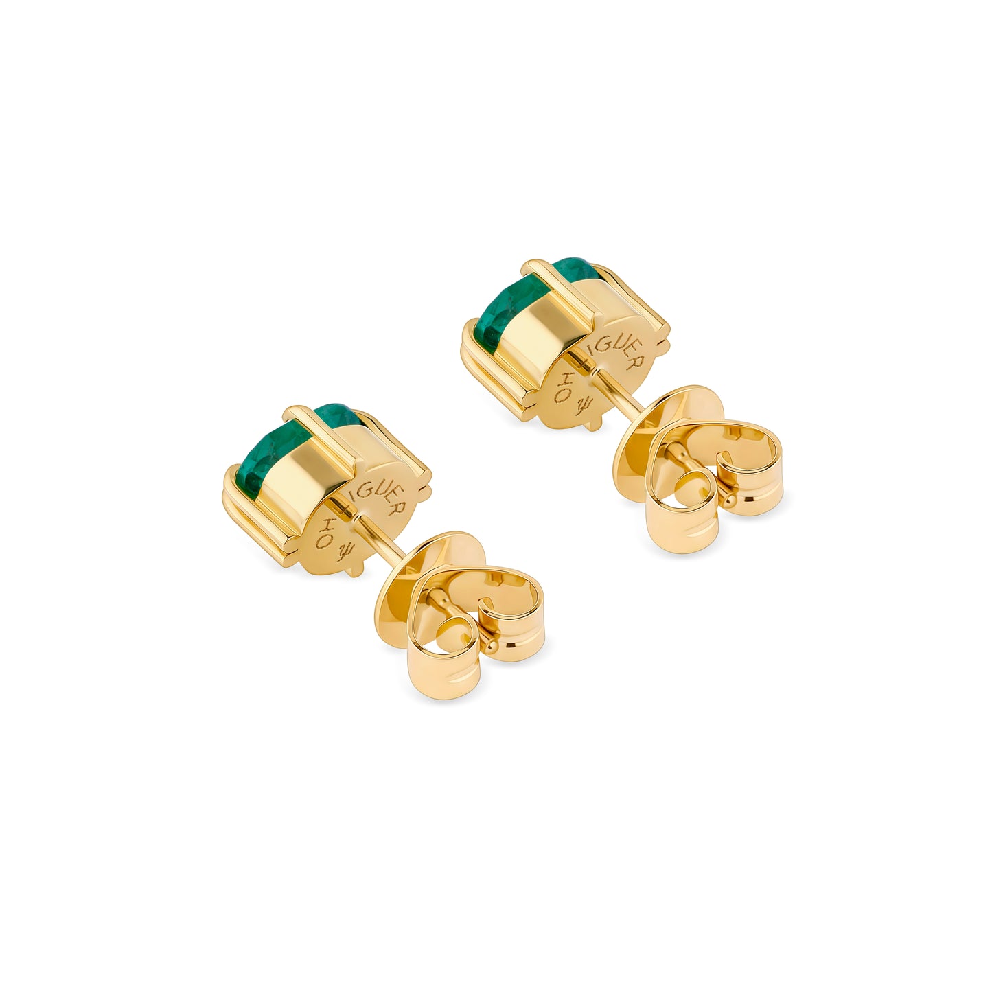 Cushion Cut Bold Icon Studs in 18ct Yellow Gold