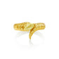 Yellow Diamond Croc Tail Ring