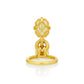 5ct Antique Yellow Sapphire Reef knot in brushed 18ct yellow gold