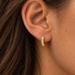 Croc Tail Hoops in 18ct Yellow Gold and White Diamonds