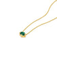 Cushion Cut Emerald Bold Icon Pendant in 18ct Yellow Gold