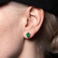 Pear Cut Colombian Emerald Bold Icon Studs in 18ct Yellow Gold