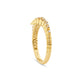 Croc Tail Ring Skinny in 18ct Yellow Gold & Diamonds
