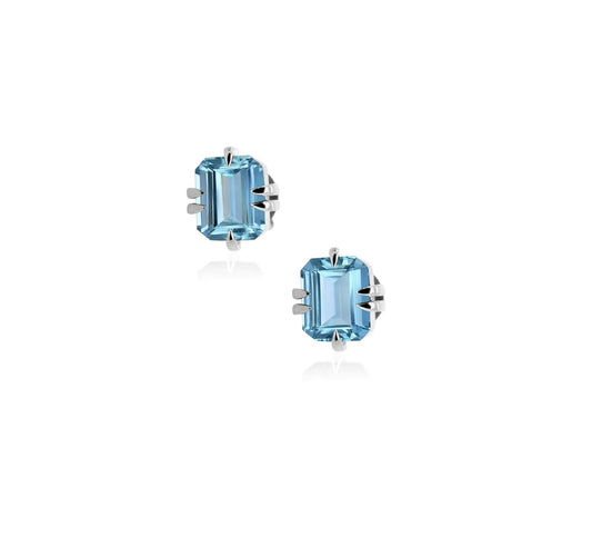 Bold Aquamarine Icon Stud earrings