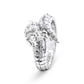 Croc Tail Ring with Round Brilliant Cut Diamond in 18ct White Gold