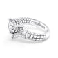 Croc Tail Ring with Round Brilliant Cut Diamond in 18ct White Gold