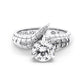 Croc Tail Ring with Round Brilliant Cut Diamond in 18ct White Gold