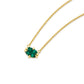 Cushion Cut Emerald Bold Icon Pendant in 18ct Yellow Gold