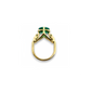 Emerald Chunky Reef Knot Ring in 18ct Yellow Gold