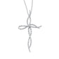 Cathedral Croc Cross in 18ct white gold and diamonds