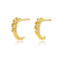 Croc Tail Hoops in 18ct Yellow Gold and White Diamonds