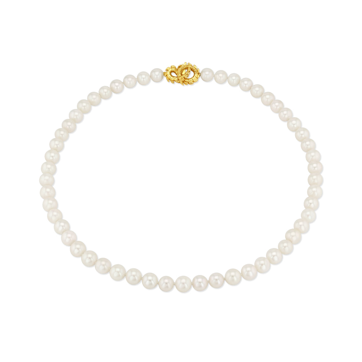 Lover's Croc Pearl Collar with South Sea Pearls in 18ct Yellow Gold