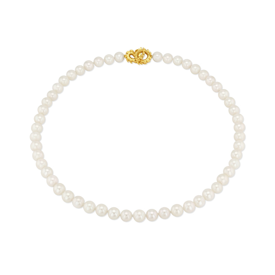 Lover's Croc Pearl Collar with South Sea Pearls in 18ct Yellow Gold
