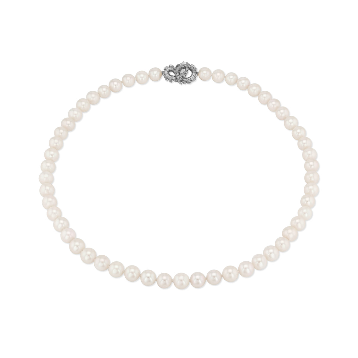 Lover's Croc Pearl Collar with South Sea Pearls in 18ct White Gold