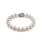 Lover's Croc Tail Cuff with South Sea Pearls in 18ct White Gold