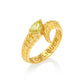 Yellow Diamond Croc Tail Ring