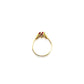 Oval Cut Ruby in  Reef Knot ring in 18ct Yellow Gold