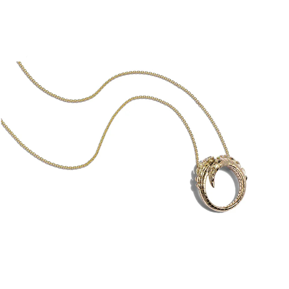 Croc Tail pendant in 18ct Yellow Gold with Yellow Diamonds