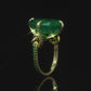 One Of A Kind 12.68ct Cushion Cut Emerald Forget Me Knot ring with emeralds
