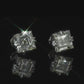 Icon Croc 5.32cts Antique Princess Cut Diamond Stud Earrings in Platinum