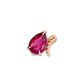 One of a Kind Croc Tail Ring with 4ct Pear Cut Rubelite in 18ct Rose Gold