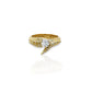 Croc Tail Ring with Round Brilliant Cut Diamond in 18ct Yellow Gold