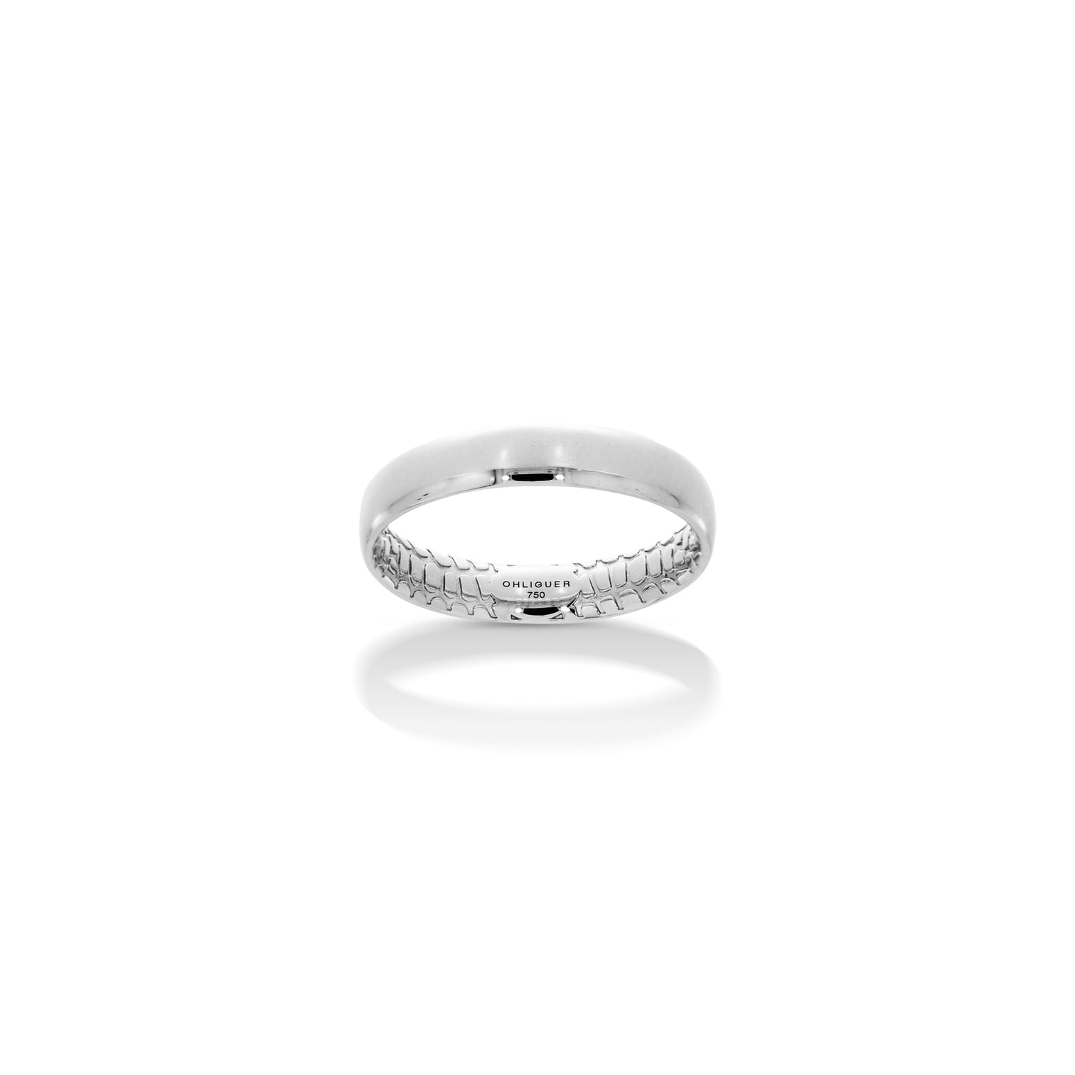 Croc Band Couples Rings in 18ct gold