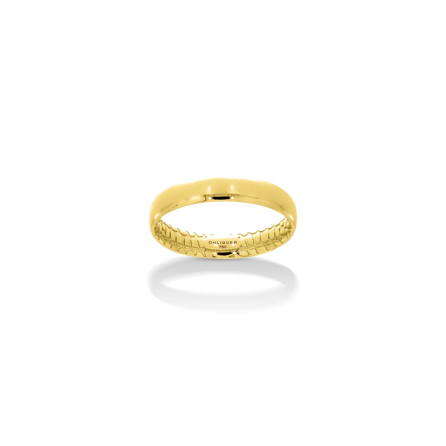 Croc Band Couples Rings in 18ct gold