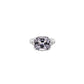 One of a Kind Forget Me Knot Ring with Grey Spinel in 18ct White Gold