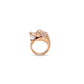 Croc ring with Australian Akoya Pearl in 18ct Rose Gold