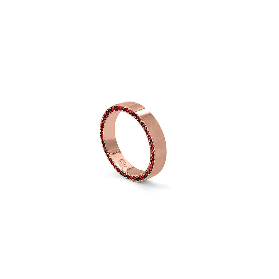Namesake Eternity ring in 18ct Rose gold & Rubies