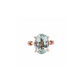 6ct Forget Me Knot Aquamarine Ring in 18ct rose gold
