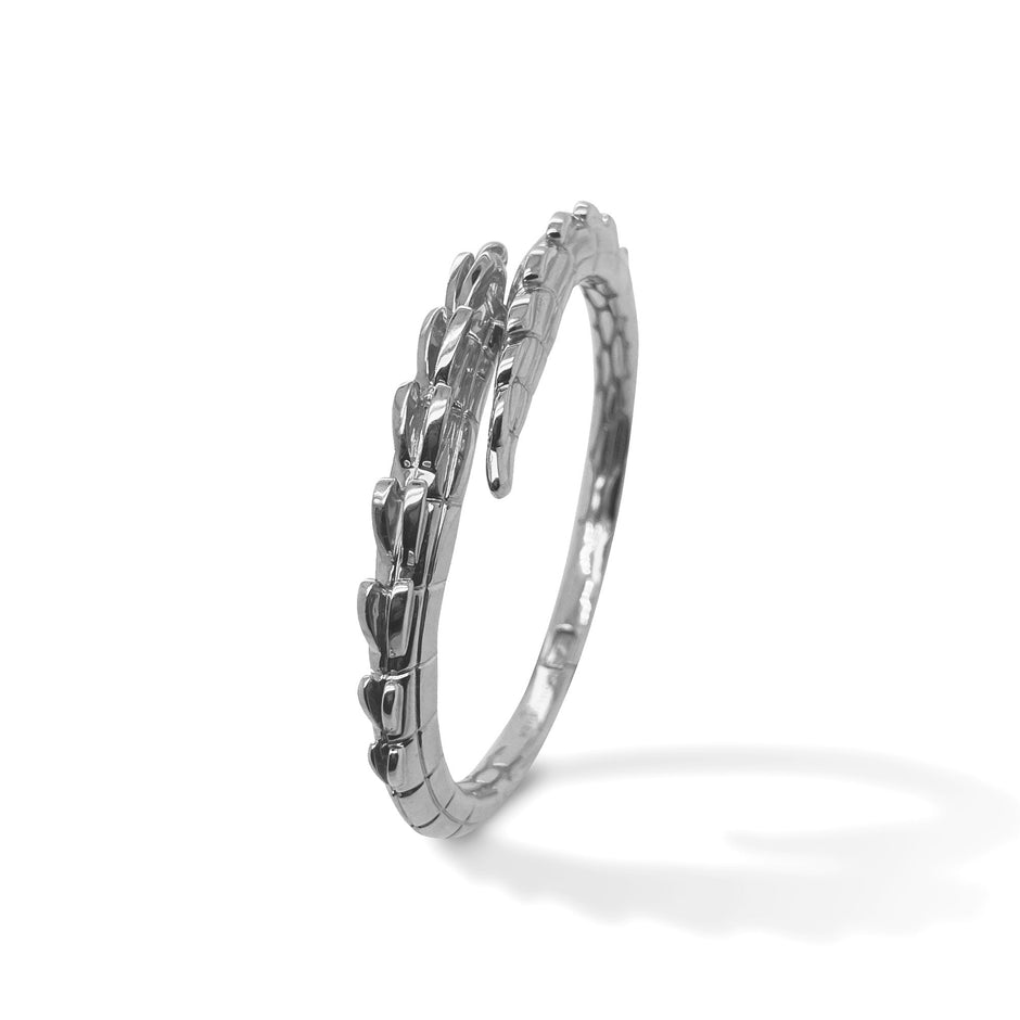 Croc Tail cuff in 18ct White Gold