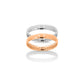 Croc Band Couples Rings in 18ct gold