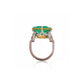 8.57ct Colombian Emerald Forget Me Knot ring in 22ct yellow gold and platinum